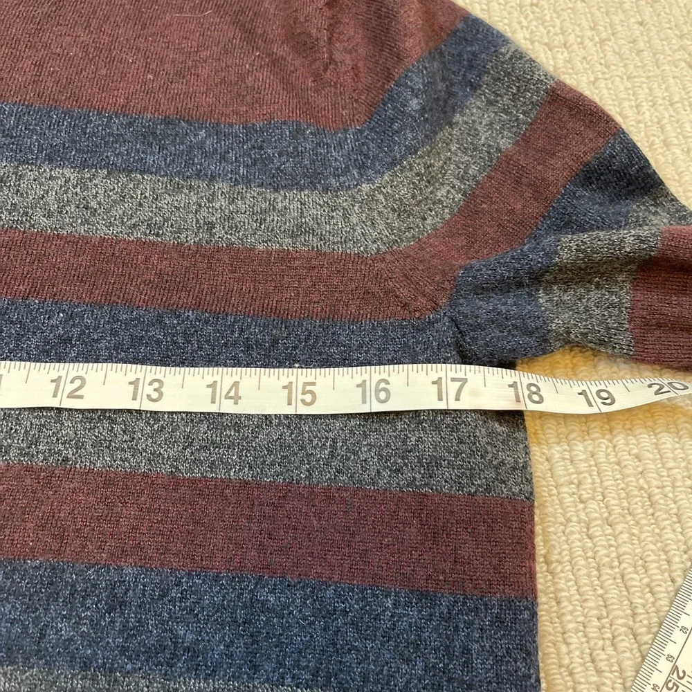 Banana Republic Sweater Mens Medium Striped Merino Wool Knit Crewneck Pullover